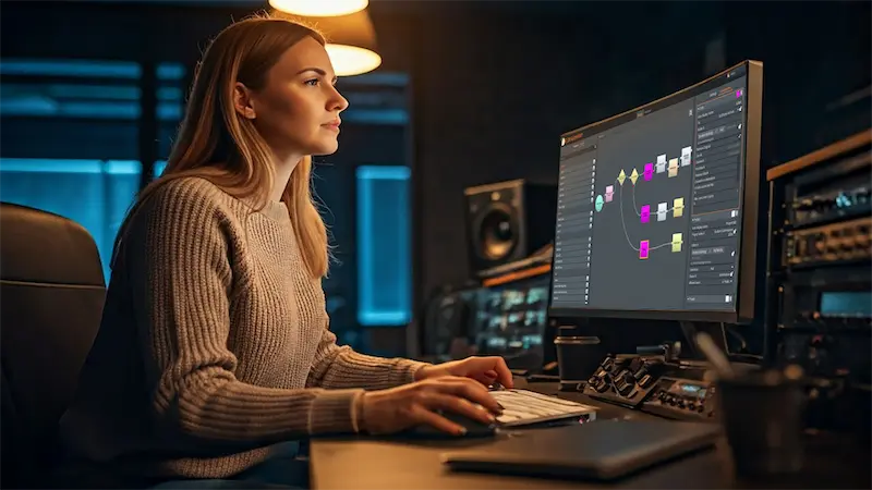 Women using flow automation